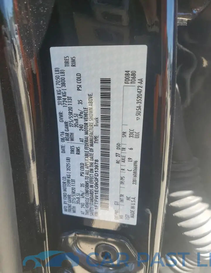 1FTFW1EG9GFD13978# 12