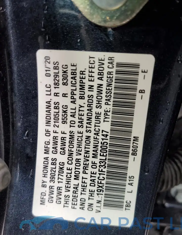 19XFC1F33LE005147# 12
