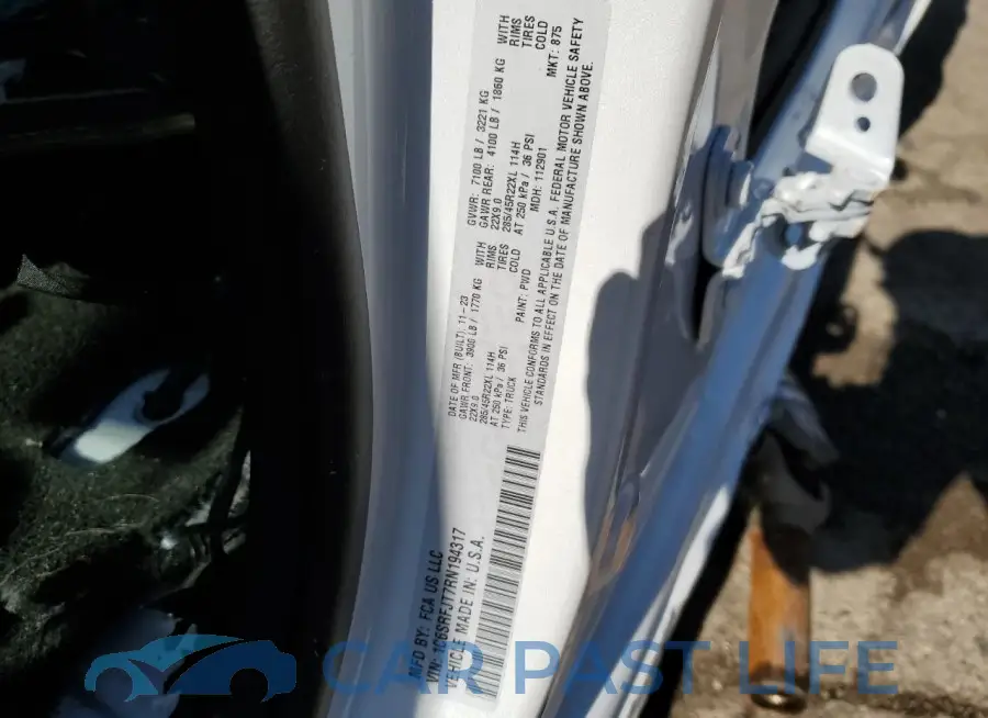 1C6SRFJT7RN194317# 12