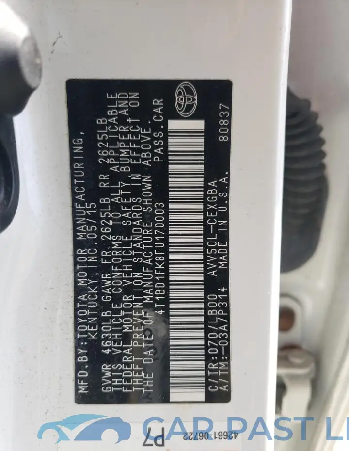 4T1BD1FK8FU170003# 12