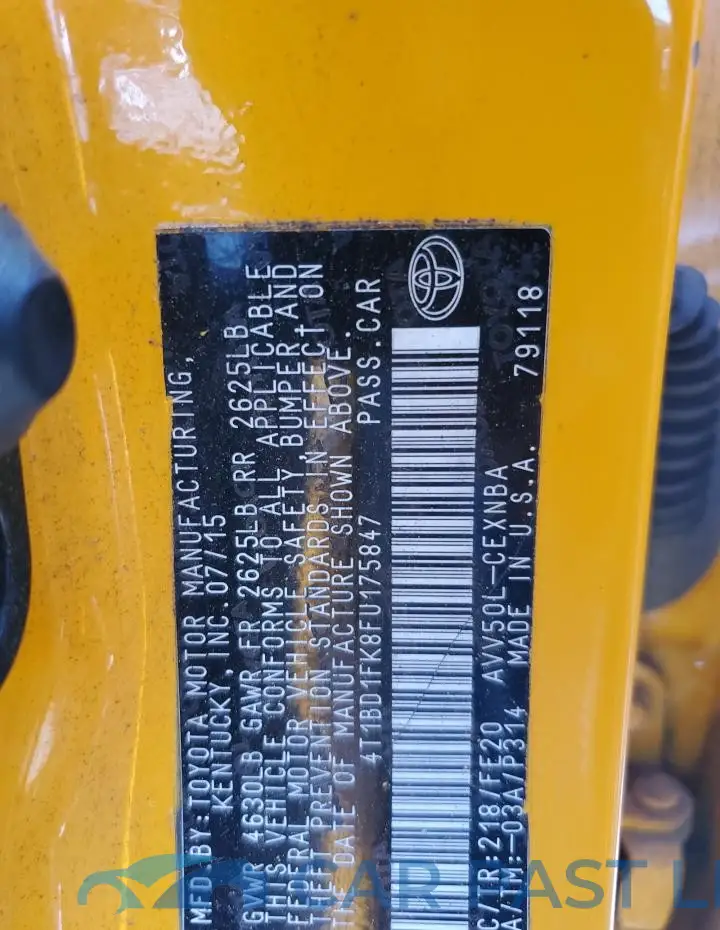 4T1BD1FK8FU175847# 12