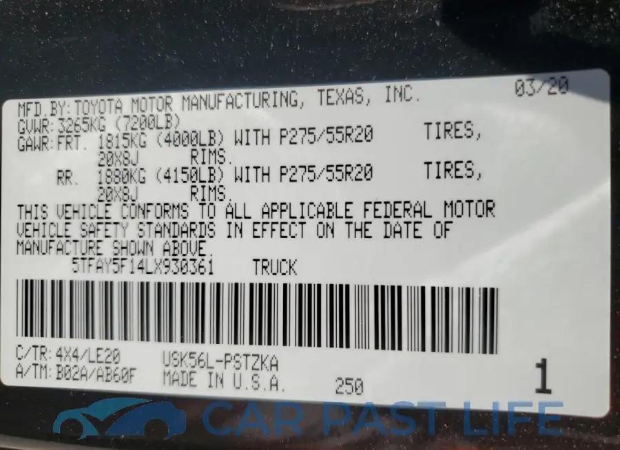 5TFAY5F14LX930361# 12