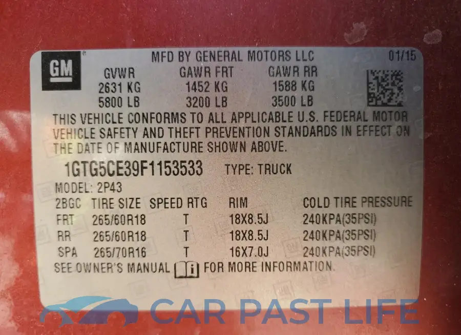 1GTG5CE39F1153533# 12