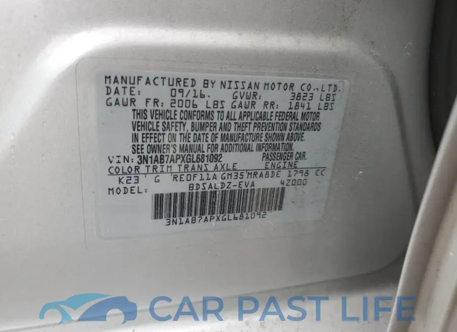 3N1AB7APXGL681092# 13