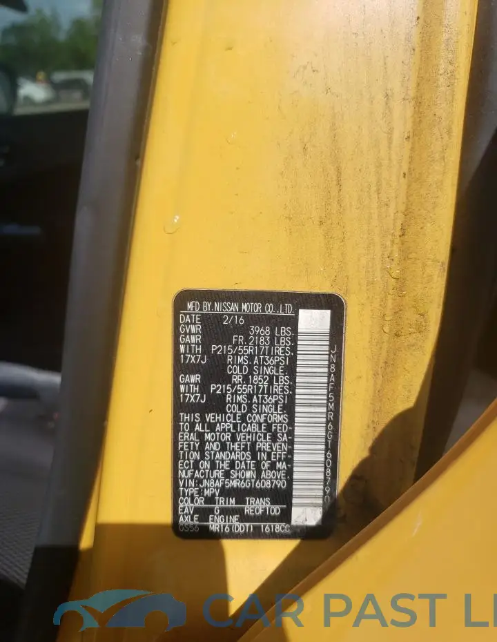 JN8AF5MR6GT608790# 12
