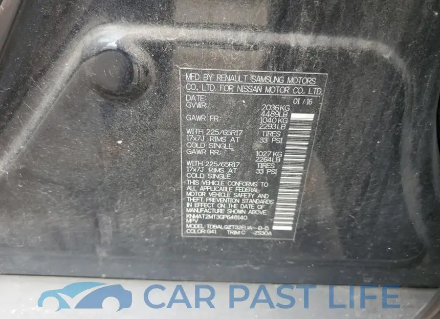 KNMAT2MT3GP648140# 14