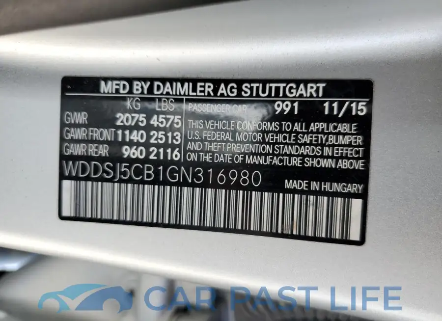 WDDSJ5CB1GN316980# 13