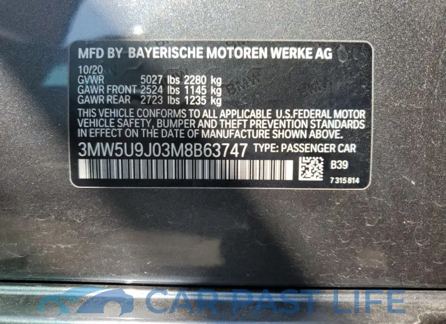 3MW5U9J03M8B63747# 12