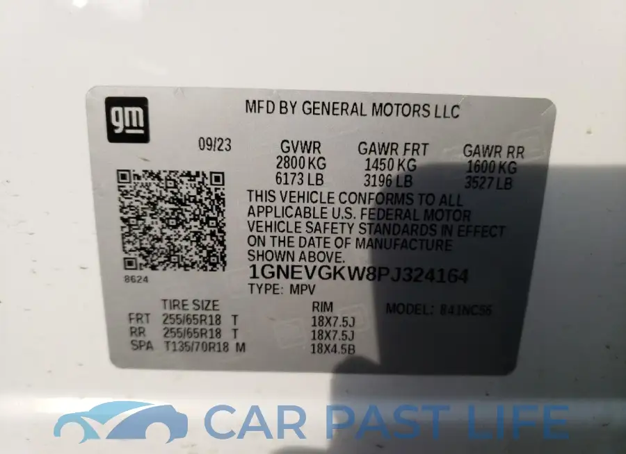 1GNEVGKW8PJ324164# 13