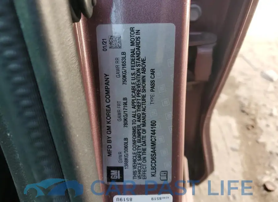 KL8CD6SA4MC744160# 12