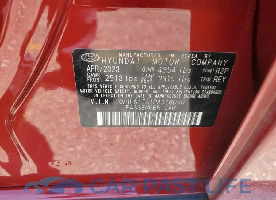 KMHL64JA1PA318090# 12