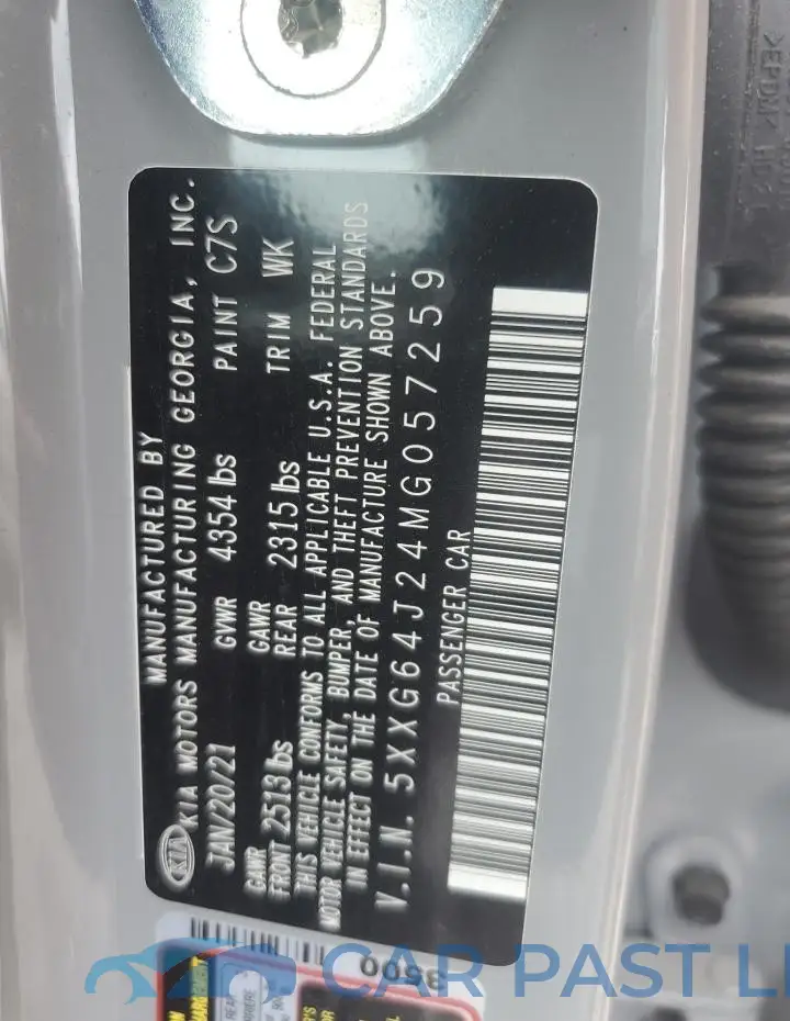 5XXG64J24MG057259# 13