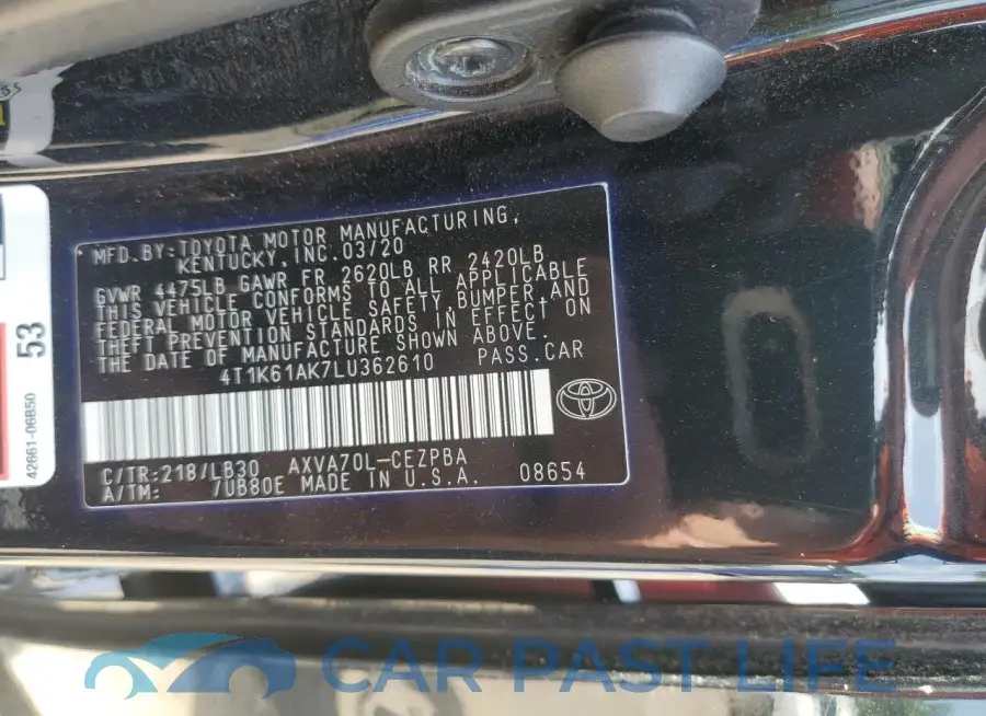 4T1K61AK7LU362610# 13