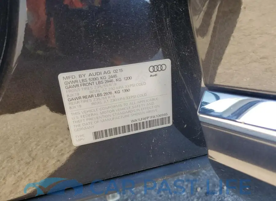 WA1LFAFP1FA106945# 12
