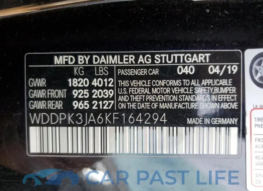 WDDPK3JA6KF164294# 12