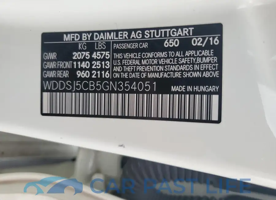 WDDSJ5CB5GN354051# 13