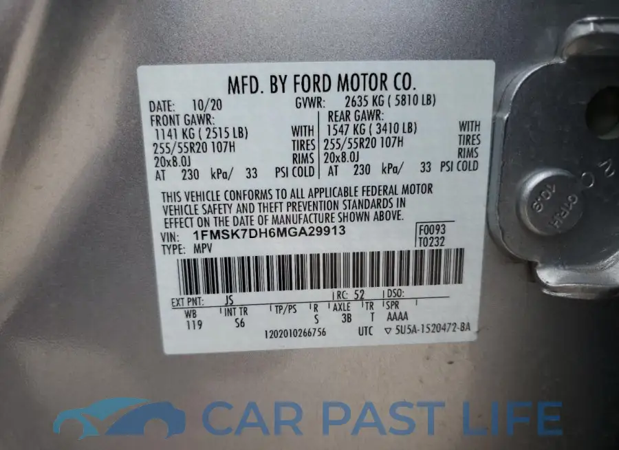 1FMSK7DH6MGA29913# 13