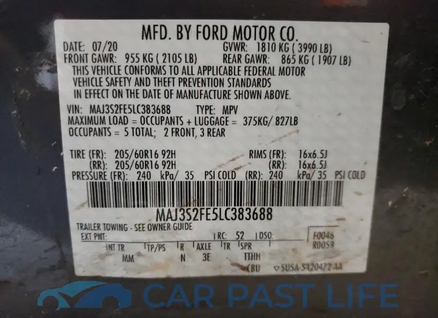 MAJ3S2FE5LC383688# 13