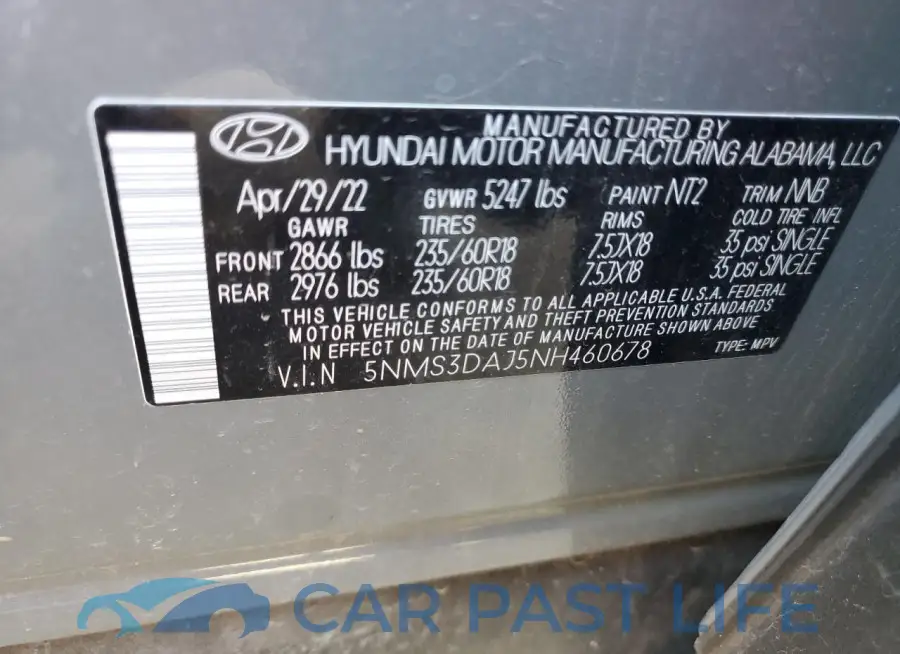 5NMS3DAJ5NH460678# 14