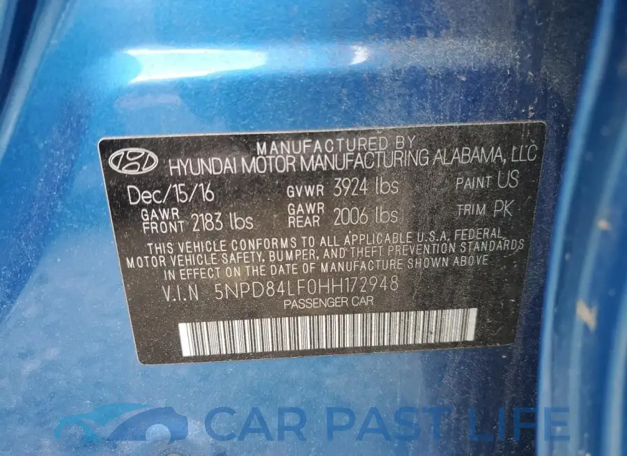 5NPD84LF0HH172948# 12