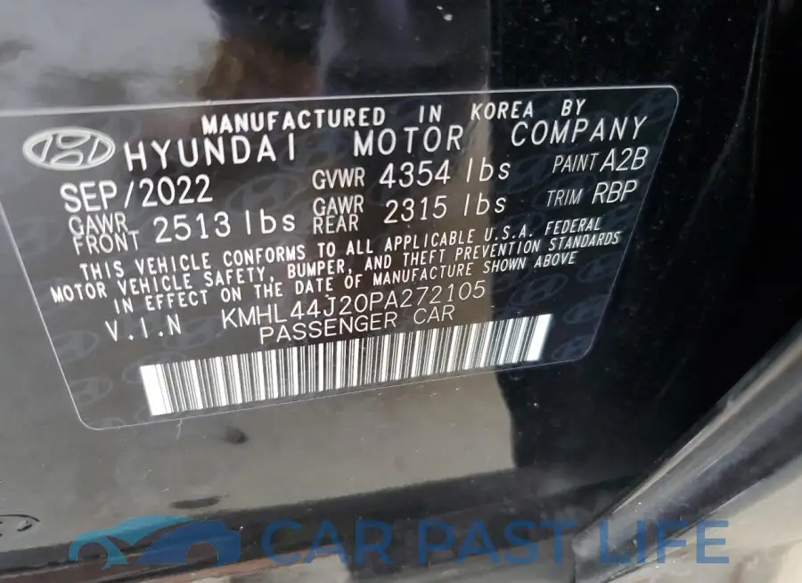 KMHL44J20PA272105# 12