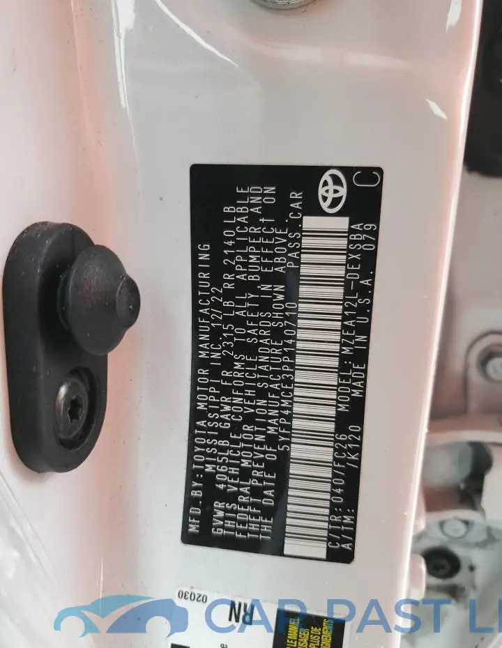 5YFP4MCE3PP140710# 12