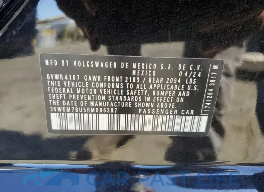3VW5M7BU5RM086397# 12