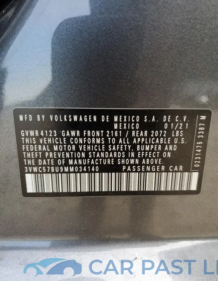 3VWC57BU9MM034140# 12