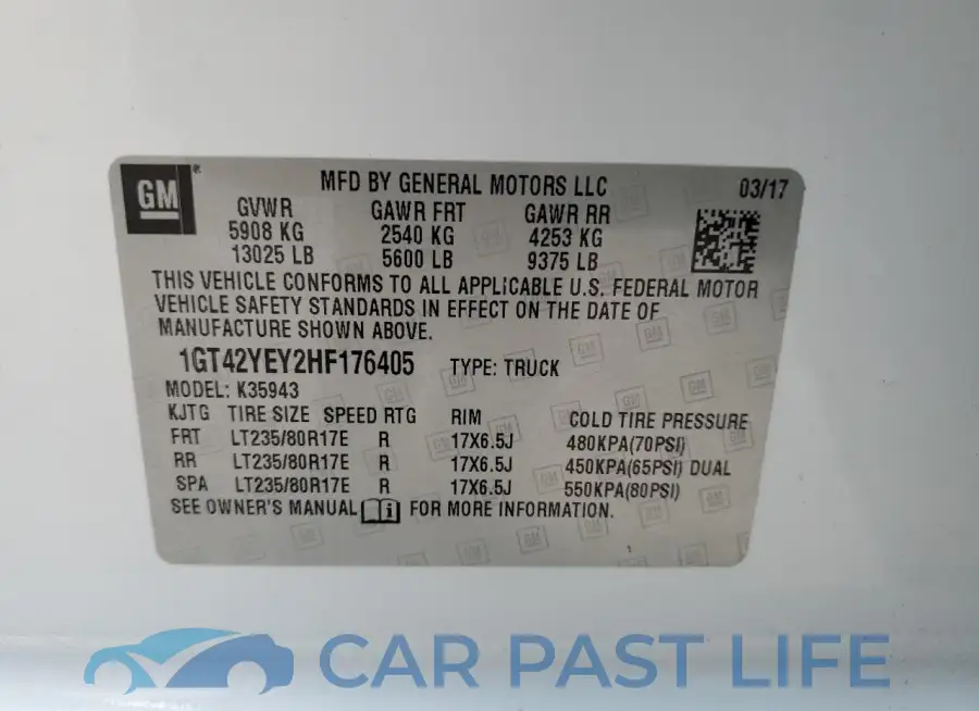 1GT42YEY2HF176405# 12