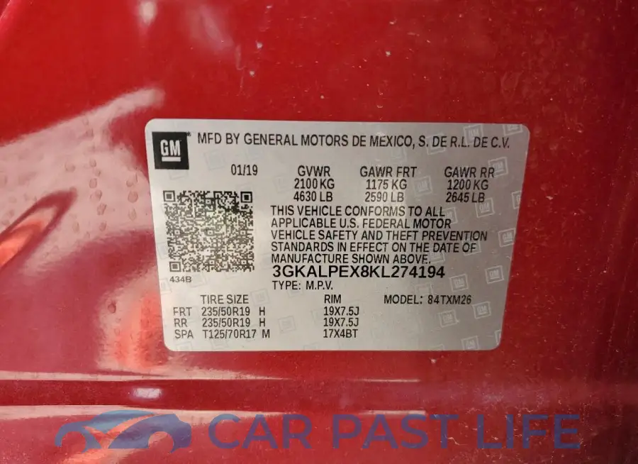 3GKALPEX8KL274194# 14