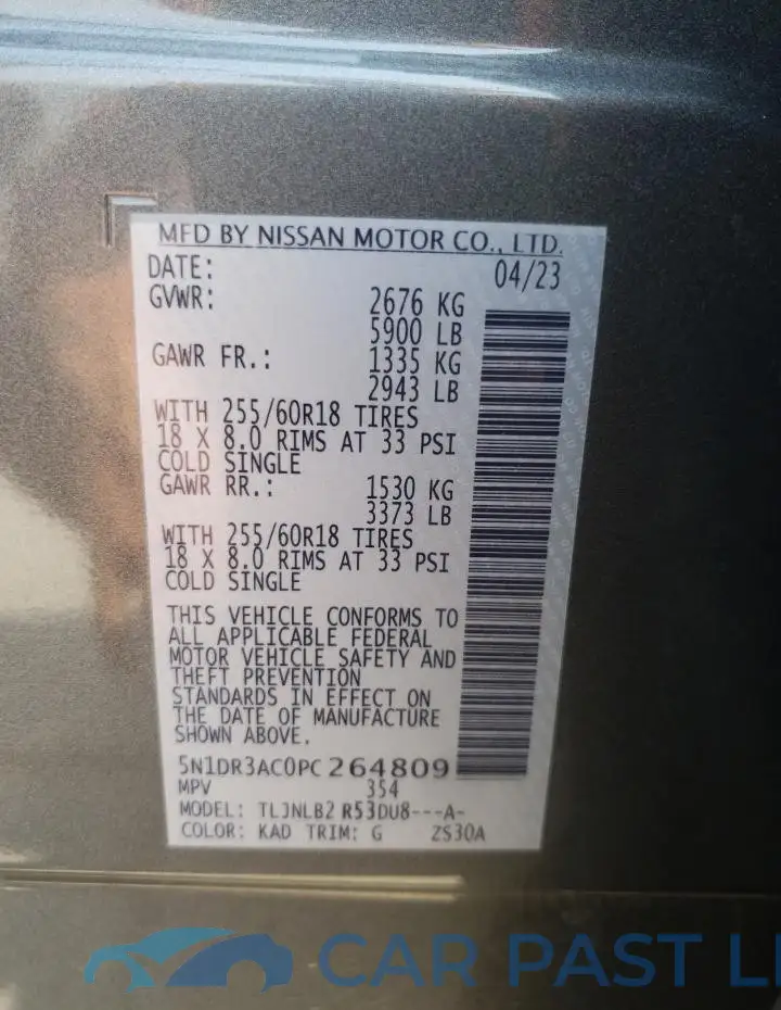 5N1DR3AC0PC264809# 12