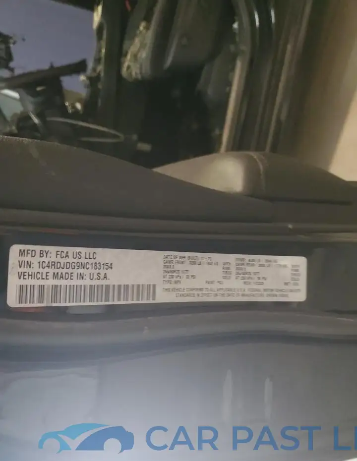 1C4RDJDG9NC183154# 12
