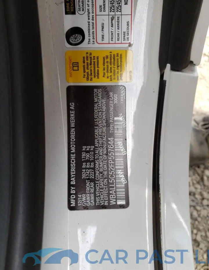 WBALL5C52FP557644# 12