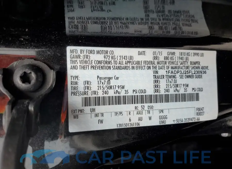 1FADP3J25FL230936# 12