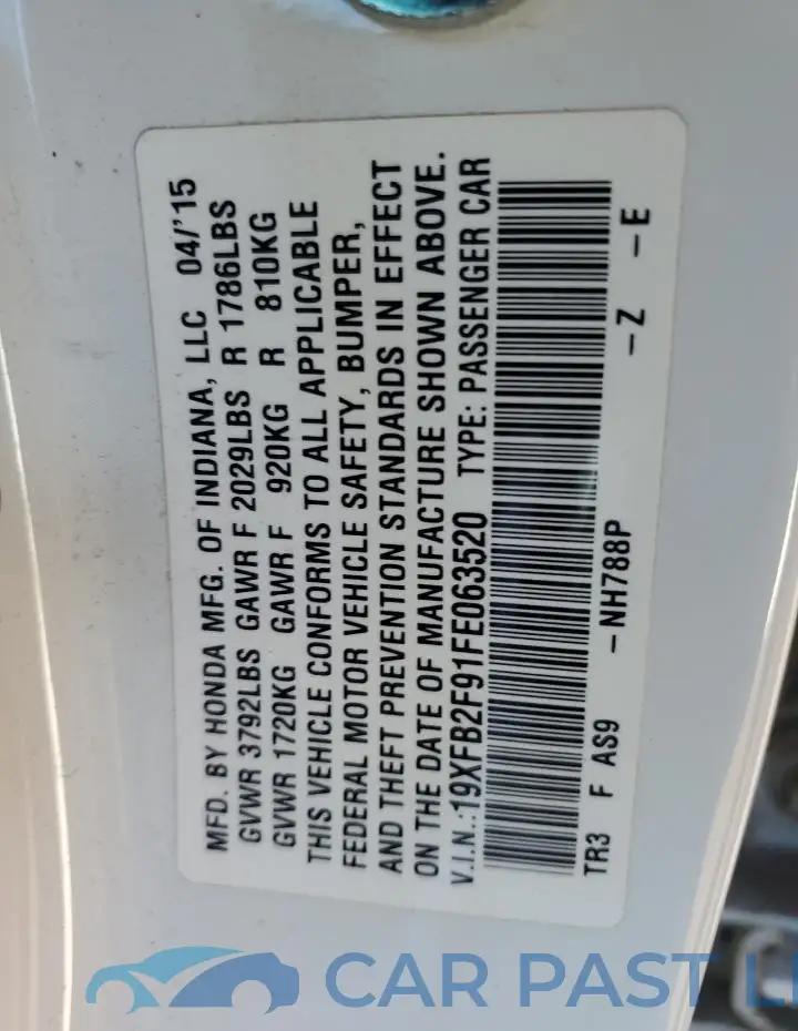 19XFB2F91FE063520# 12