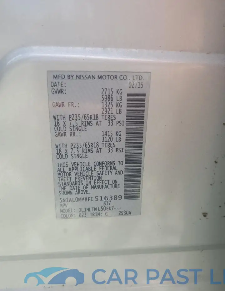 5N1AL0MM8FC516389# 12