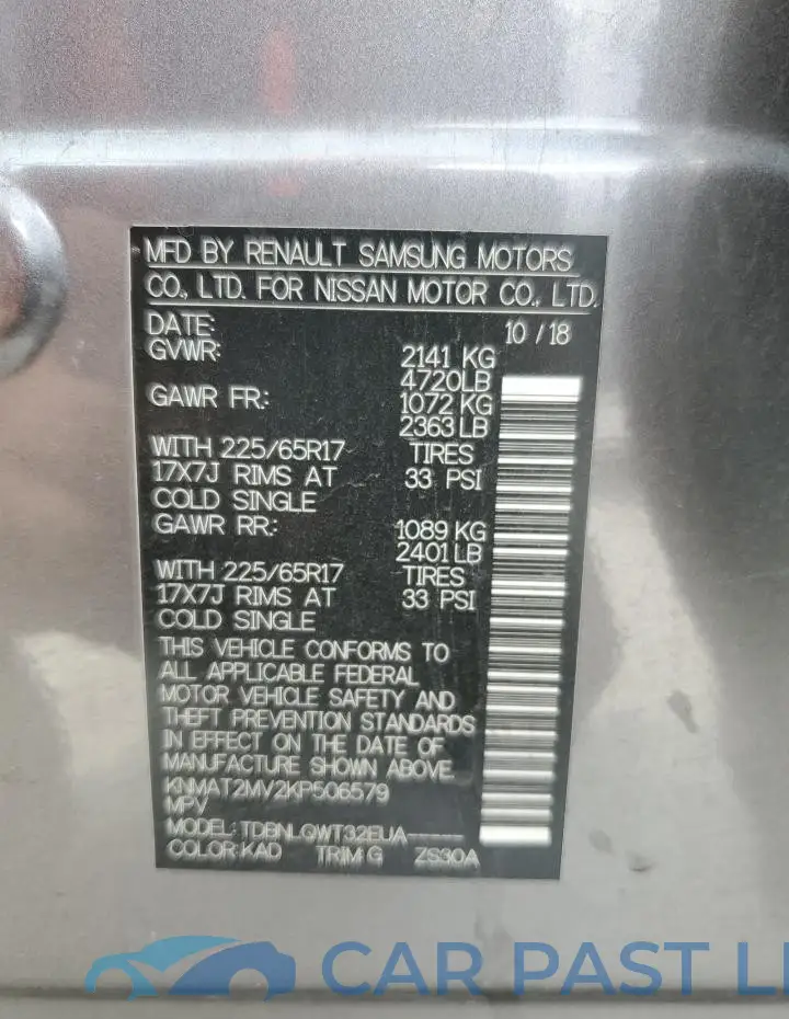 KNMAT2MV2KP506579# 13