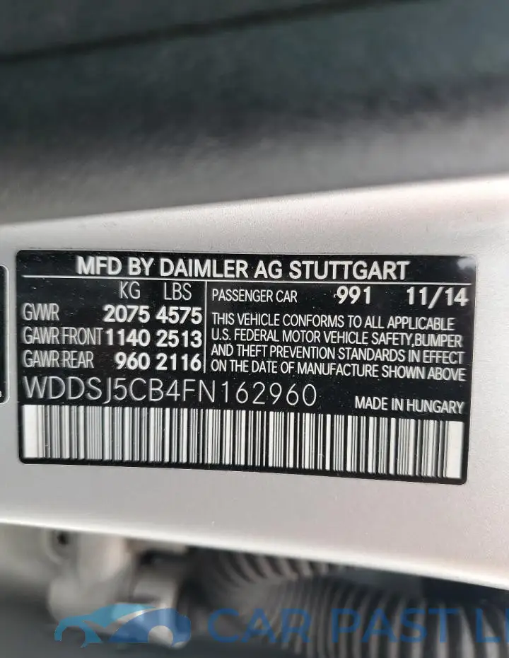 WDDSJ5CB4FN162960# 13