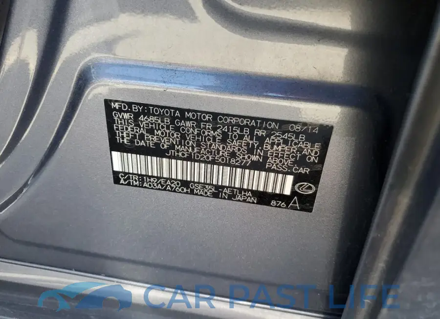 JTHCF1D20F5018277# 12