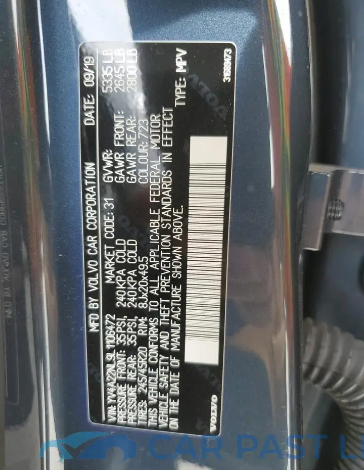 YV4A22NL9L1106472# 12