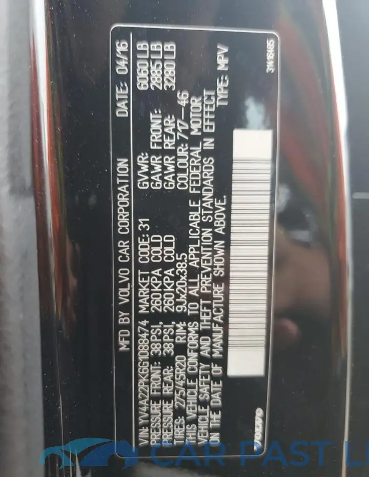 YV4A22PK6G1088474# 13