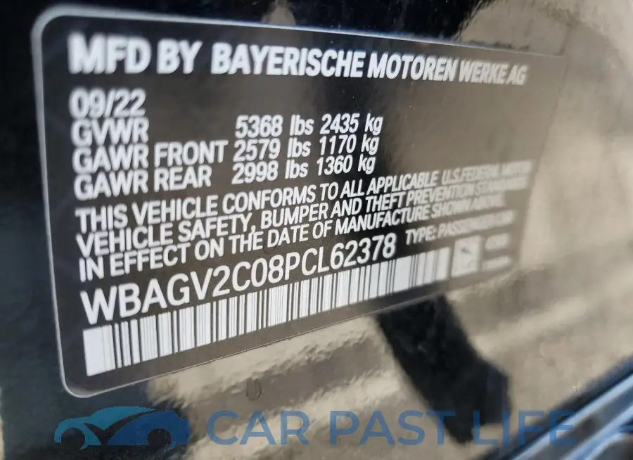WBAGV2C08PCL62378# 12