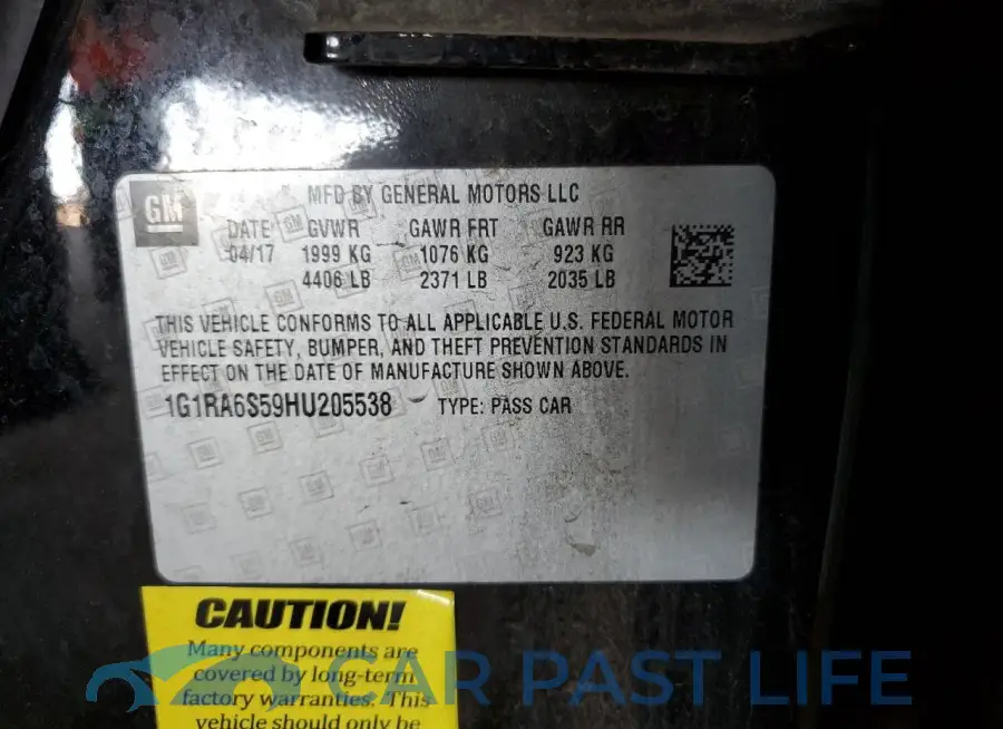 1G1RA6S59HU205538# 12