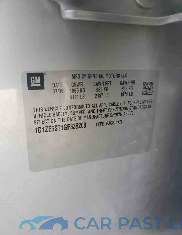 1G1ZE5ST1GF338200# 12