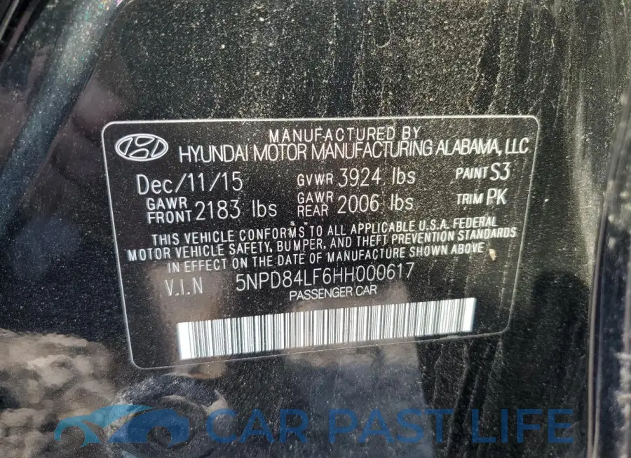 5NPD84LF6HH000617# 12
