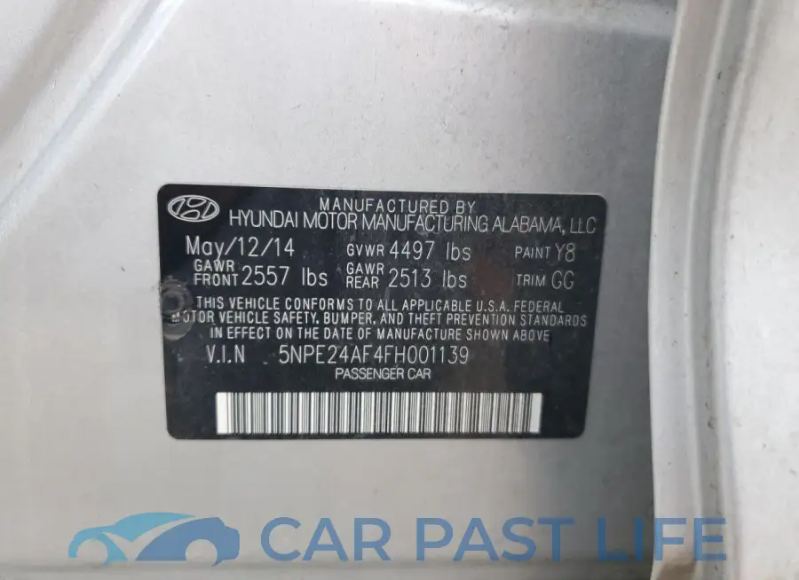5NPE24AF4FH001139# 12