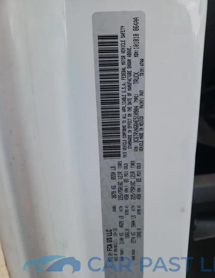 3C6TRVNG6HE510904# 13