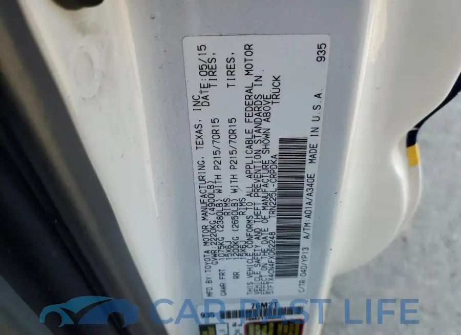 5TFTX4CN4FX062248# 12