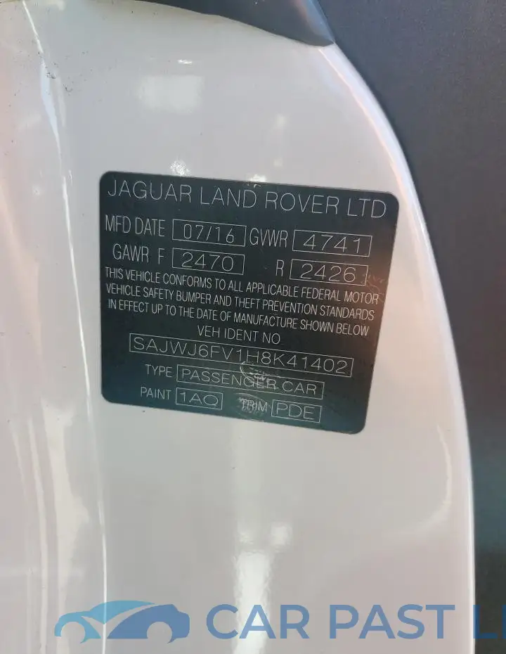 SAJWJ6FV1H8K41402# 13