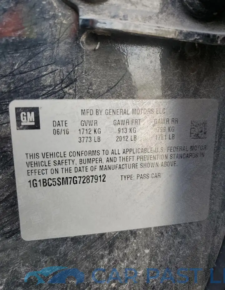 1G1BC5SM7G7287912# 13